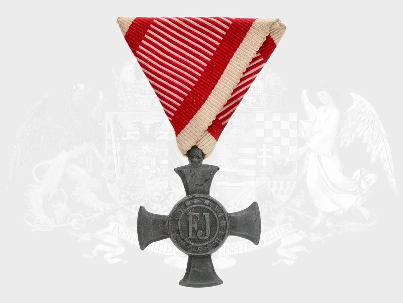 Železný Záslužný kříž, zinek, původní vojenská stuha