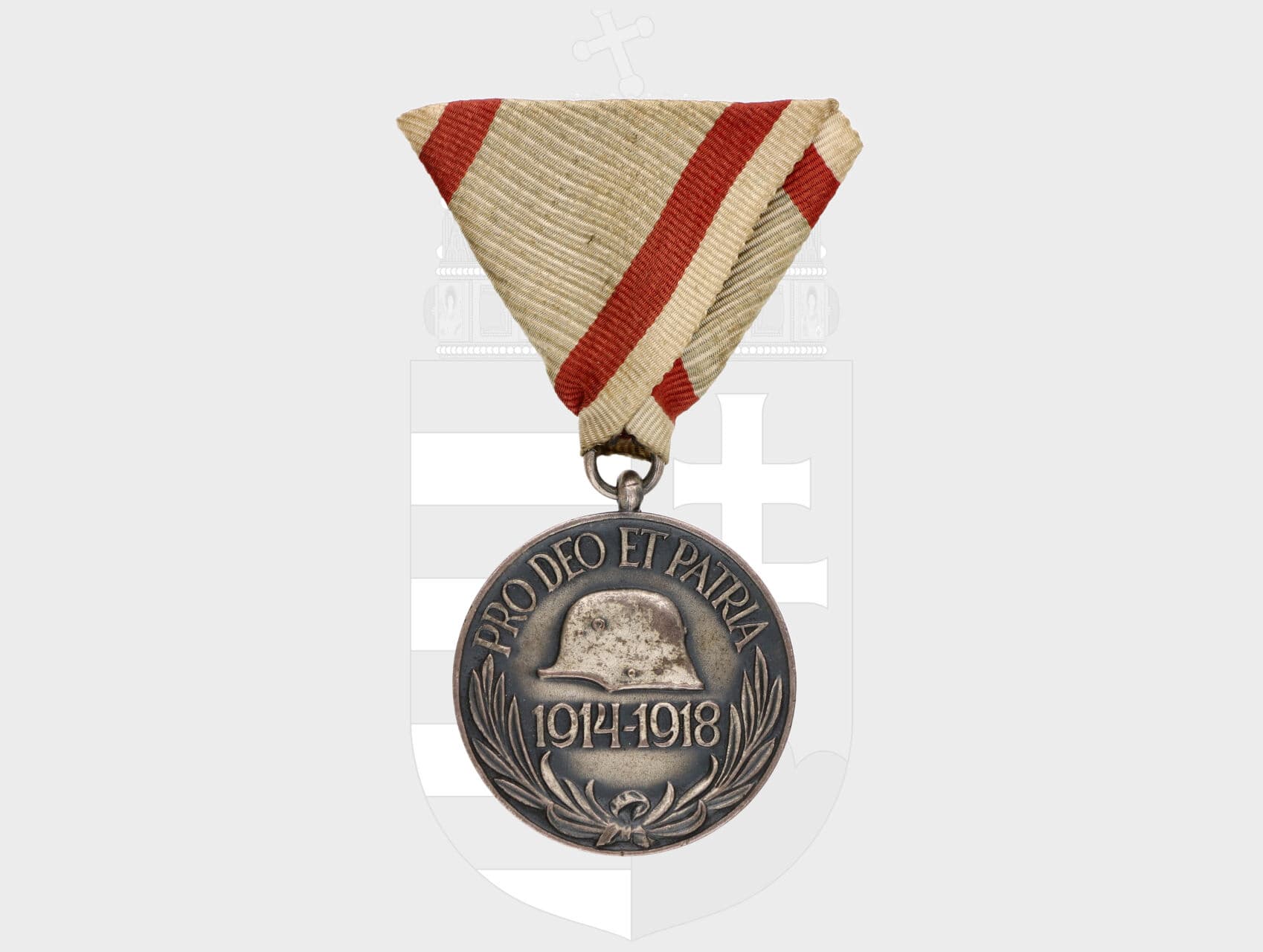 Pamětní medaile na I. sv. válku pro bojovníky, na hraně značka BRONZE, původní stuha
