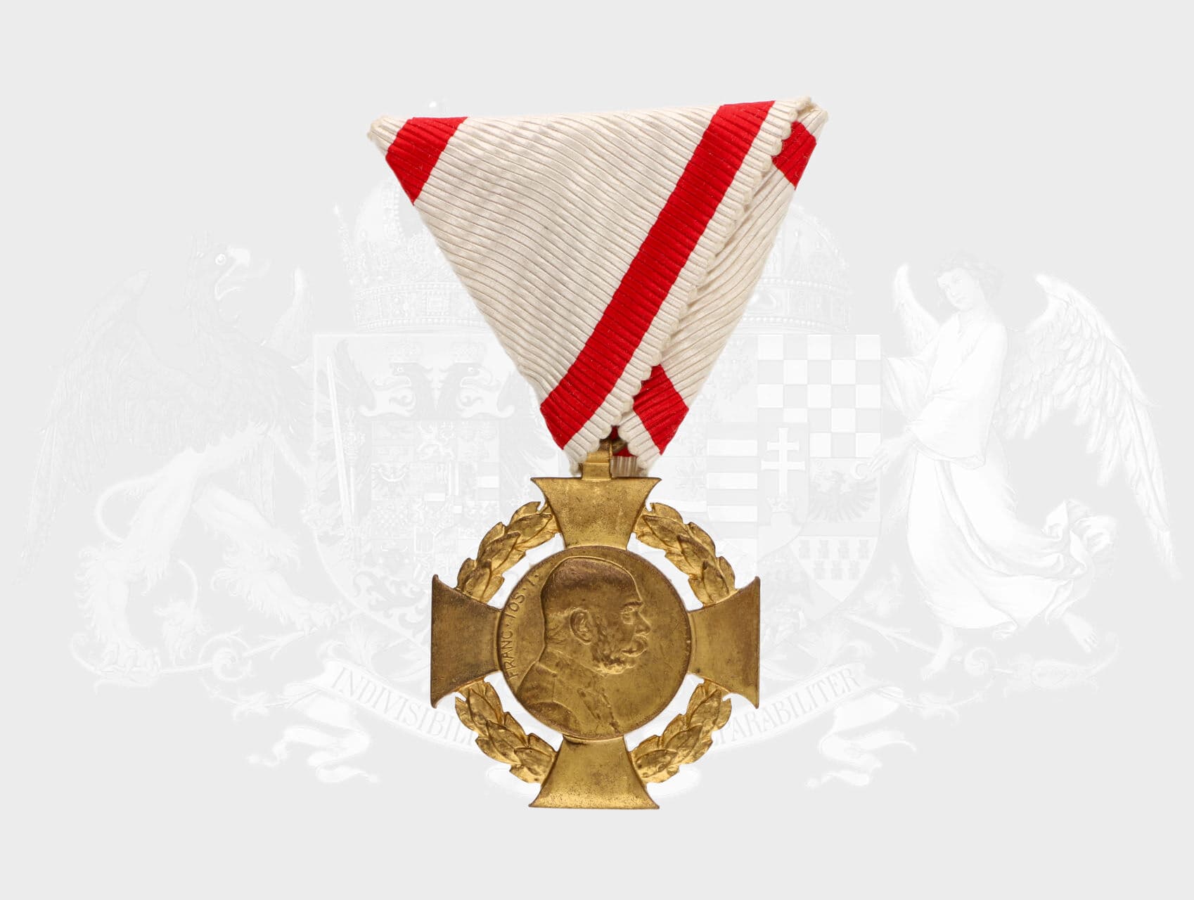 Jubilejní kříž 1908 na původní vojenské stuze