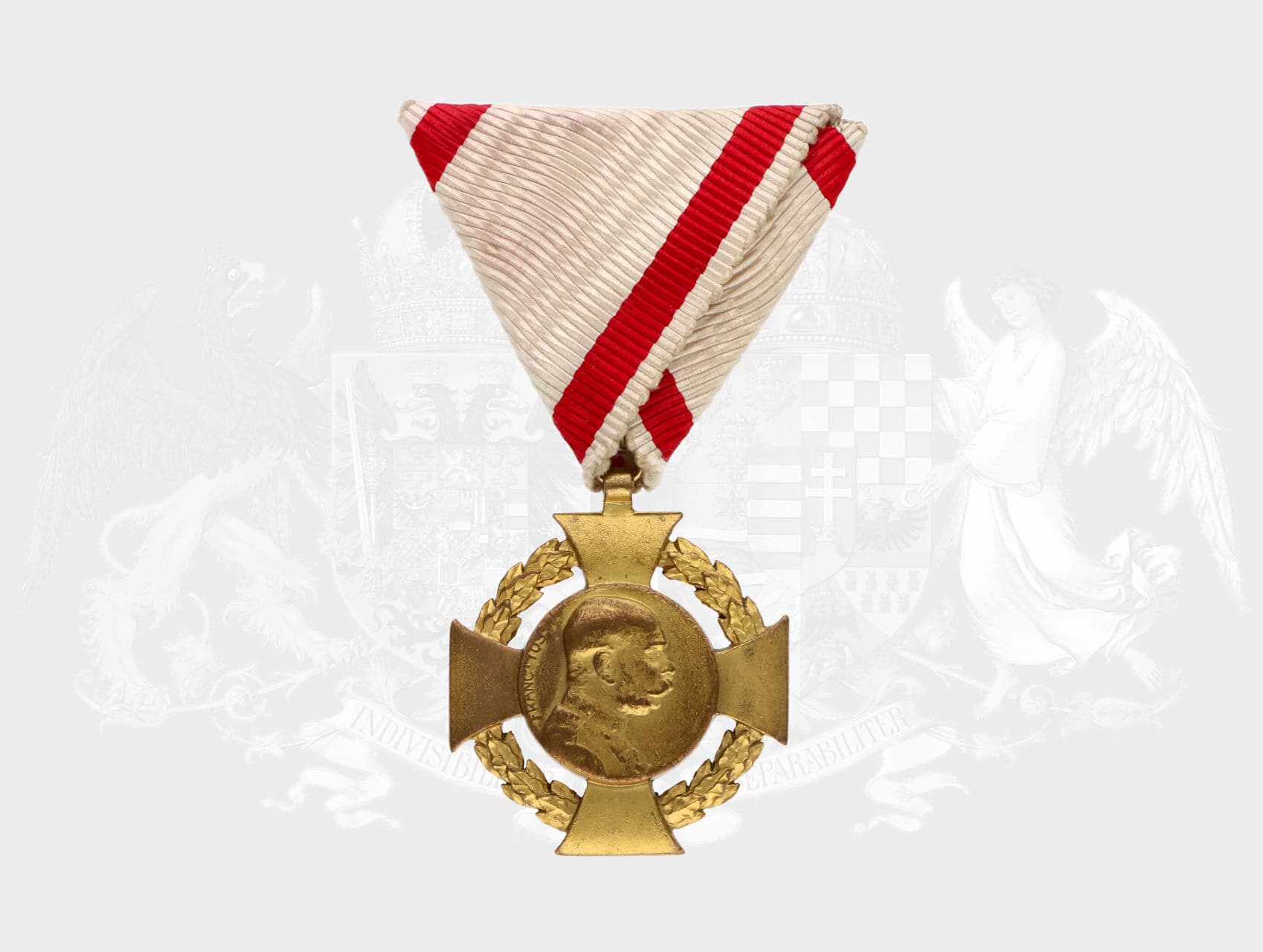 Jubilejní kříž 1908 na původní vojenské stuze