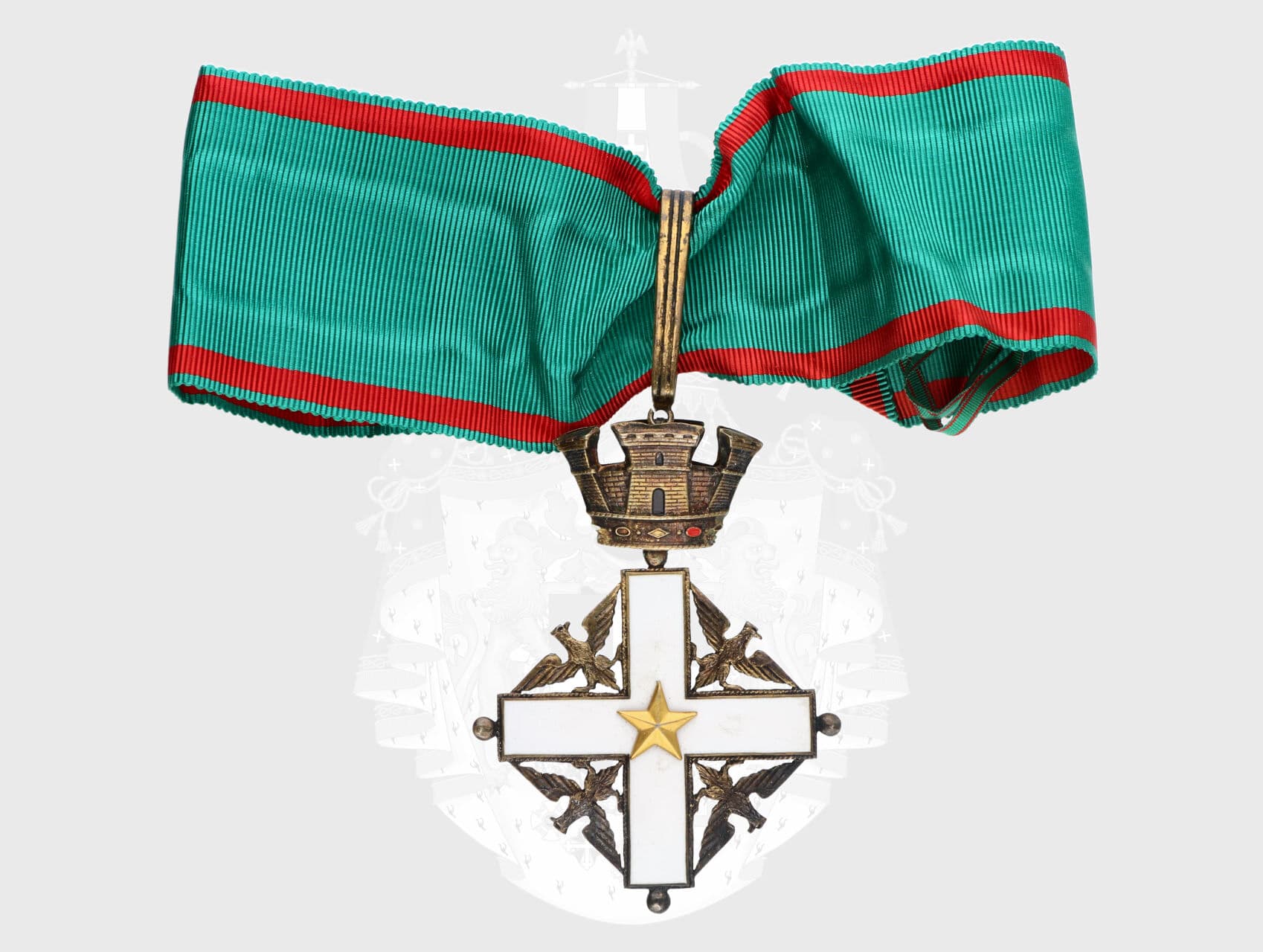 Řád zásluh o Italskou republiku, komtur, model 1951-2001, stříbro, smalty, na závěsném kroužku ryzostní značka 800
