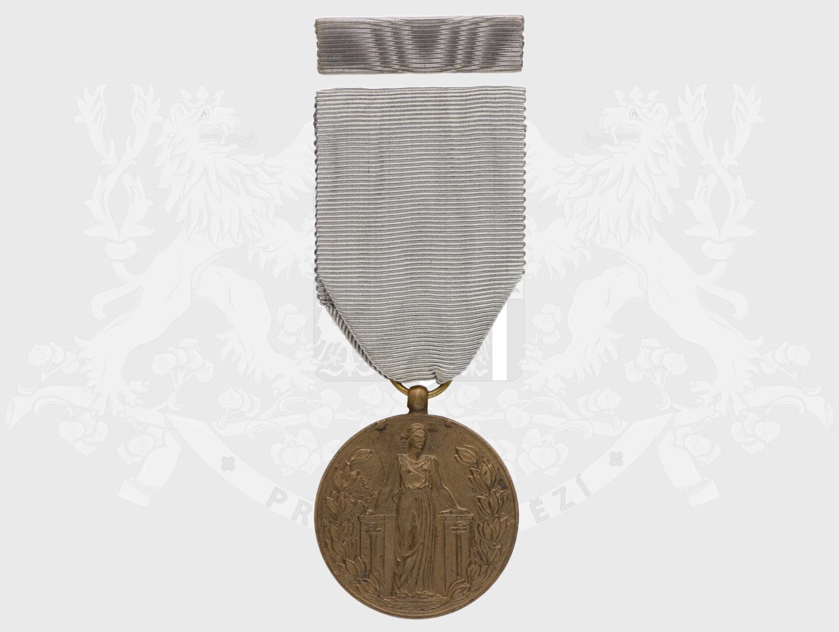 Pamětni medaile FIDAC s letopočtem 1918 - 1919 bez podpisu medailera, varianta s kulovým oouškem