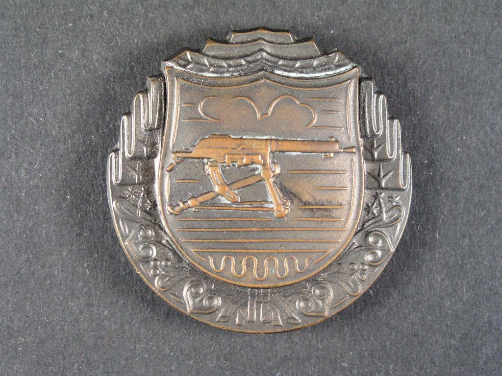 Výkonostní odznak pro střelce z těžkého kulometu, plný kov období 1938 - 39