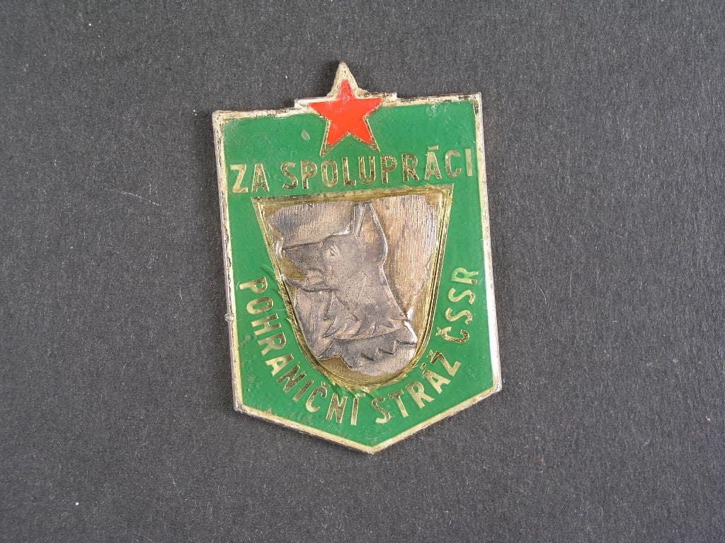 Plaketa Za spolupráci PS ČSSR, 50x34 mm