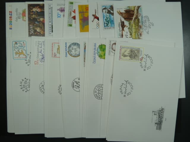 kompletní ročník obálek FDC 2008, kat. číslo 540 - 584, celkem 37 ks