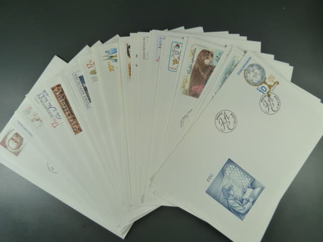 kompletní ročník obálek FDC 2008, kat. číslo 540 - 584, celkem 37 ks
