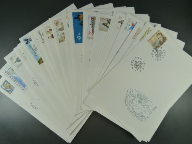 kompletní ročník obálek FDC 2007, kat. číslo 499 - 538, celkem 34 ks