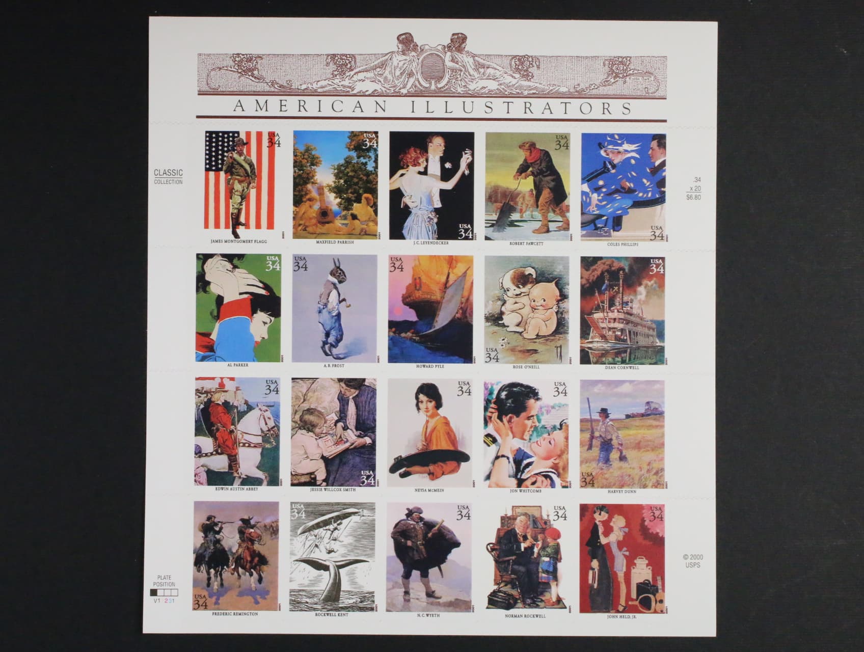 Zn.č. 3405-3424, TL američtí ilustrátoři