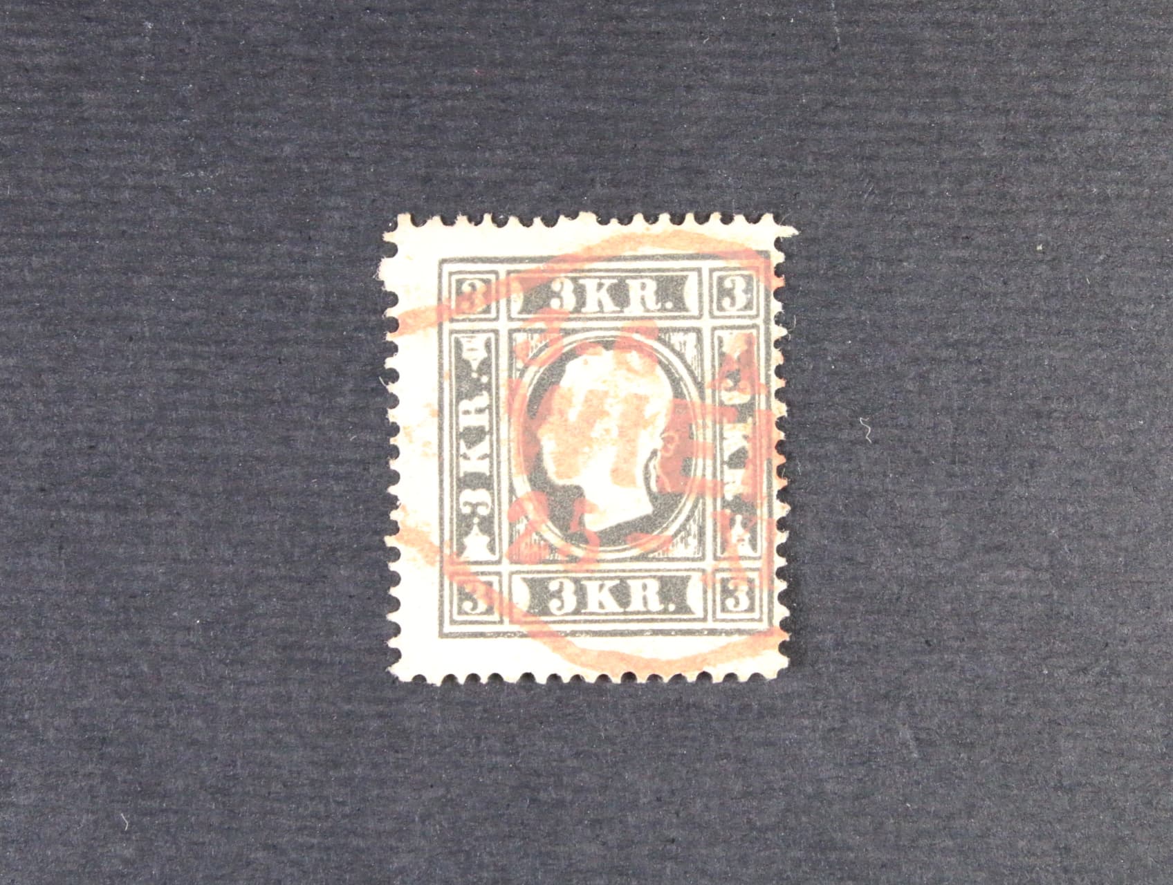 zn. Fe. č. 11 Ib. bulldoggenkopf s červeným raz. WIEN, atest Dr. Ferchenbauer
