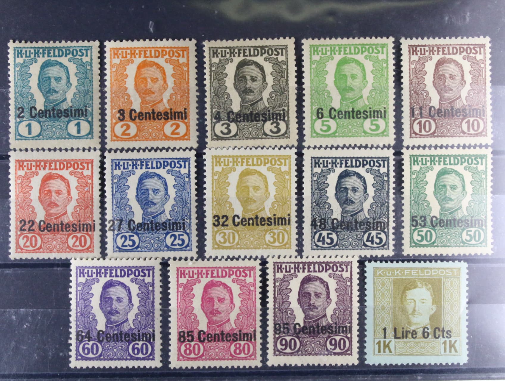 zn. Mi. I - IV s nálepkou, V - XIV svěží, celkem 280 ME