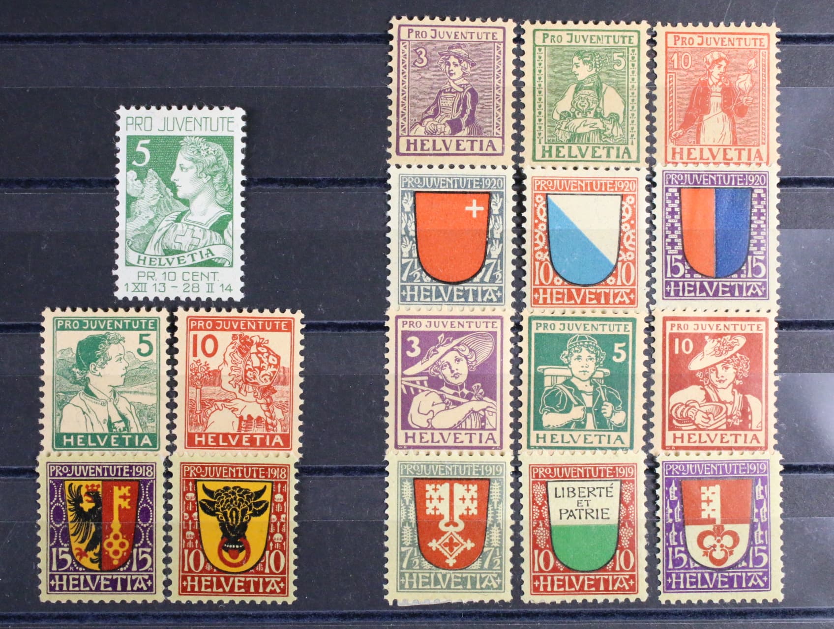 zn. Mi. č. 117, 128 - 135, 143 - 4, 149 - 51, 153 - 55, 275 €