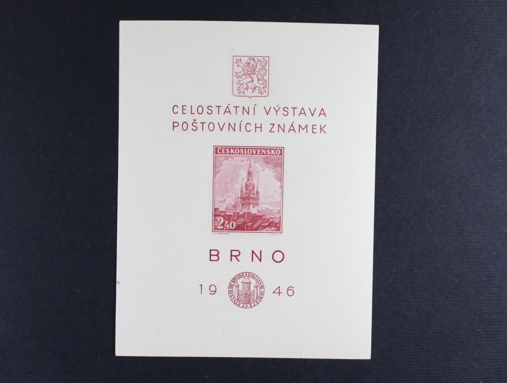 A č. 437, typ 1, Výstava poštovních známek BRNO 1946