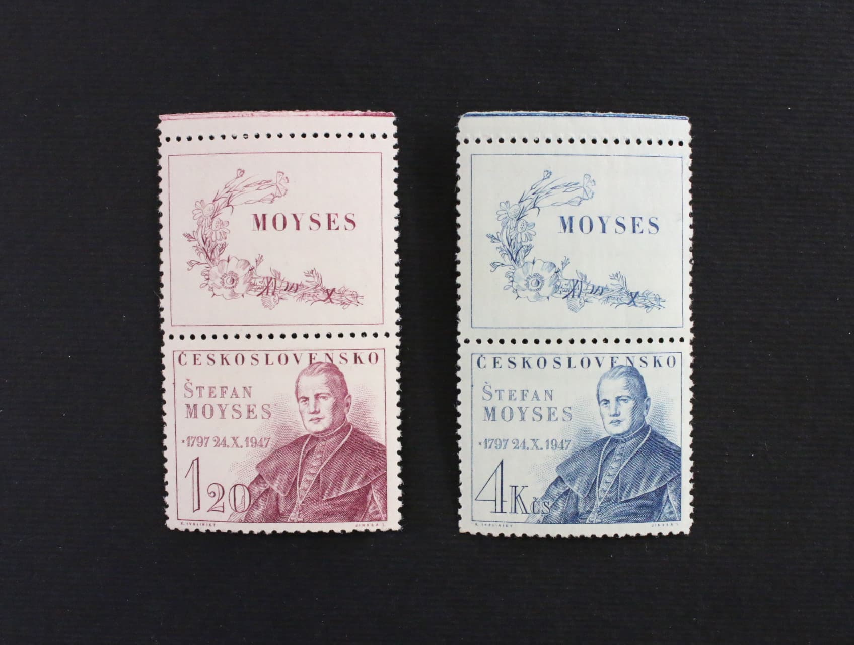 zn. č. 460-461 KH, 150. výročí narození Š. Moysese