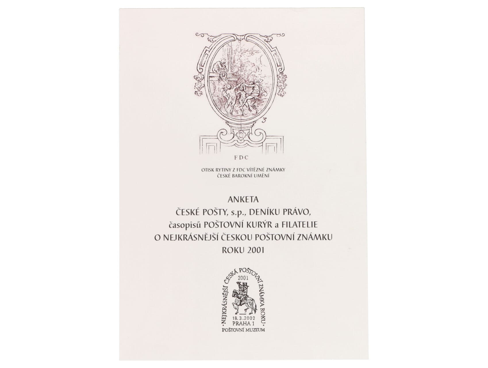 AČP 8 - otisk rytiny z FDC zn. 289