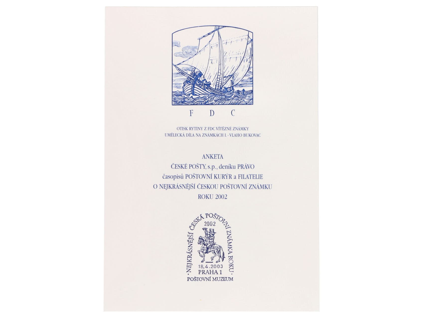 AČP 9 - otisk rytiny z FDC zn. 319