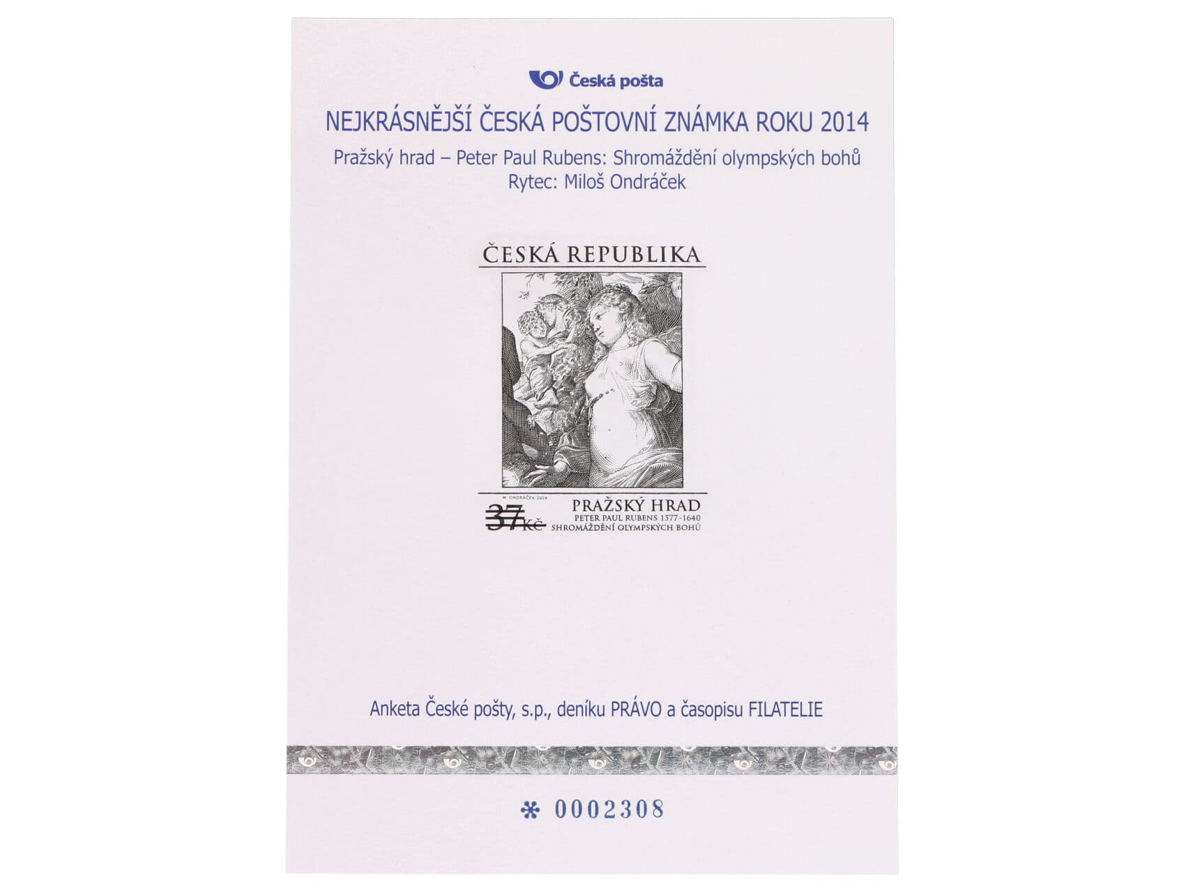 AČP 21 - List s otiskem rytiny zn. 808