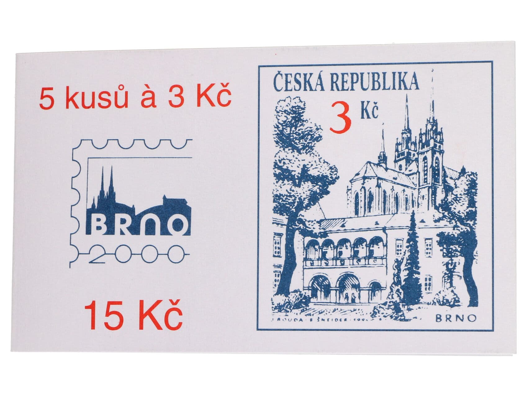 Soukromý známkový sešítek BRNO 2000