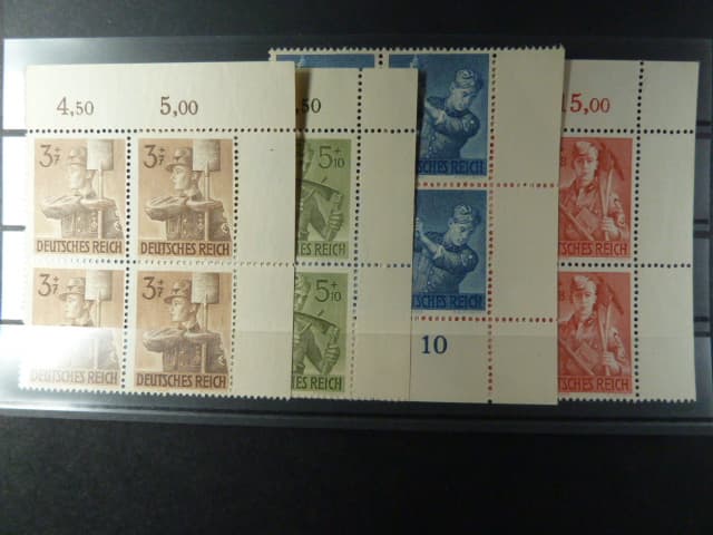 zn. Mi. č. 850 - 853 4-bloky s 850 DV světlý kšilt **