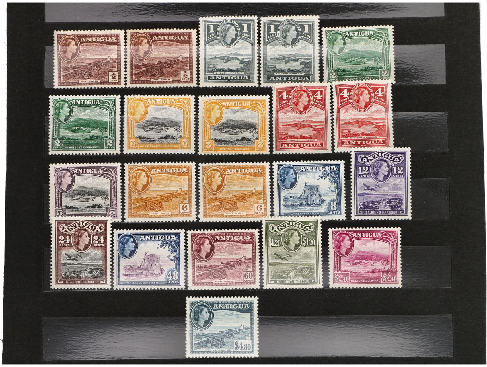 Antigua - Zn. SG. č. 120a - 135 + odstíny