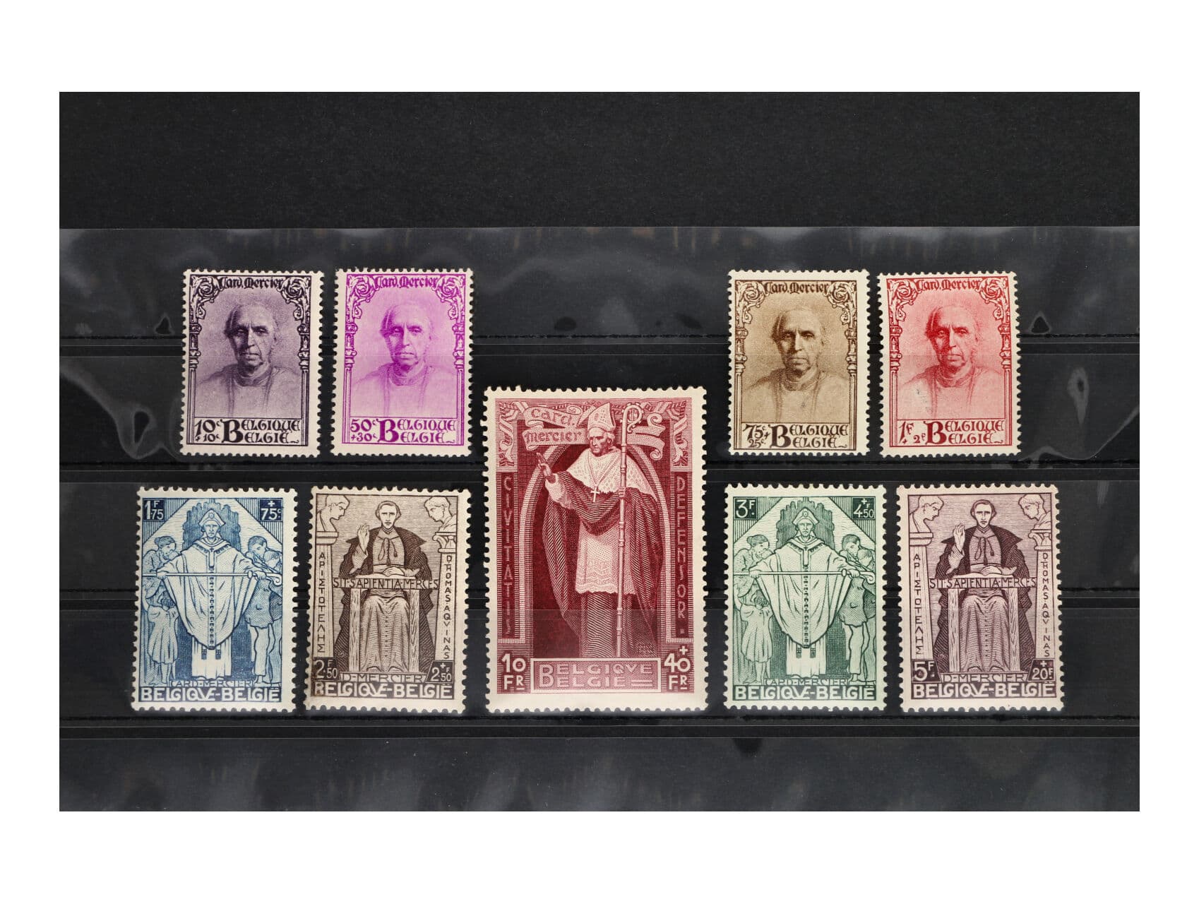 zn. Mi. č. 333 - 341, lehká nálepka, 1100 EUR