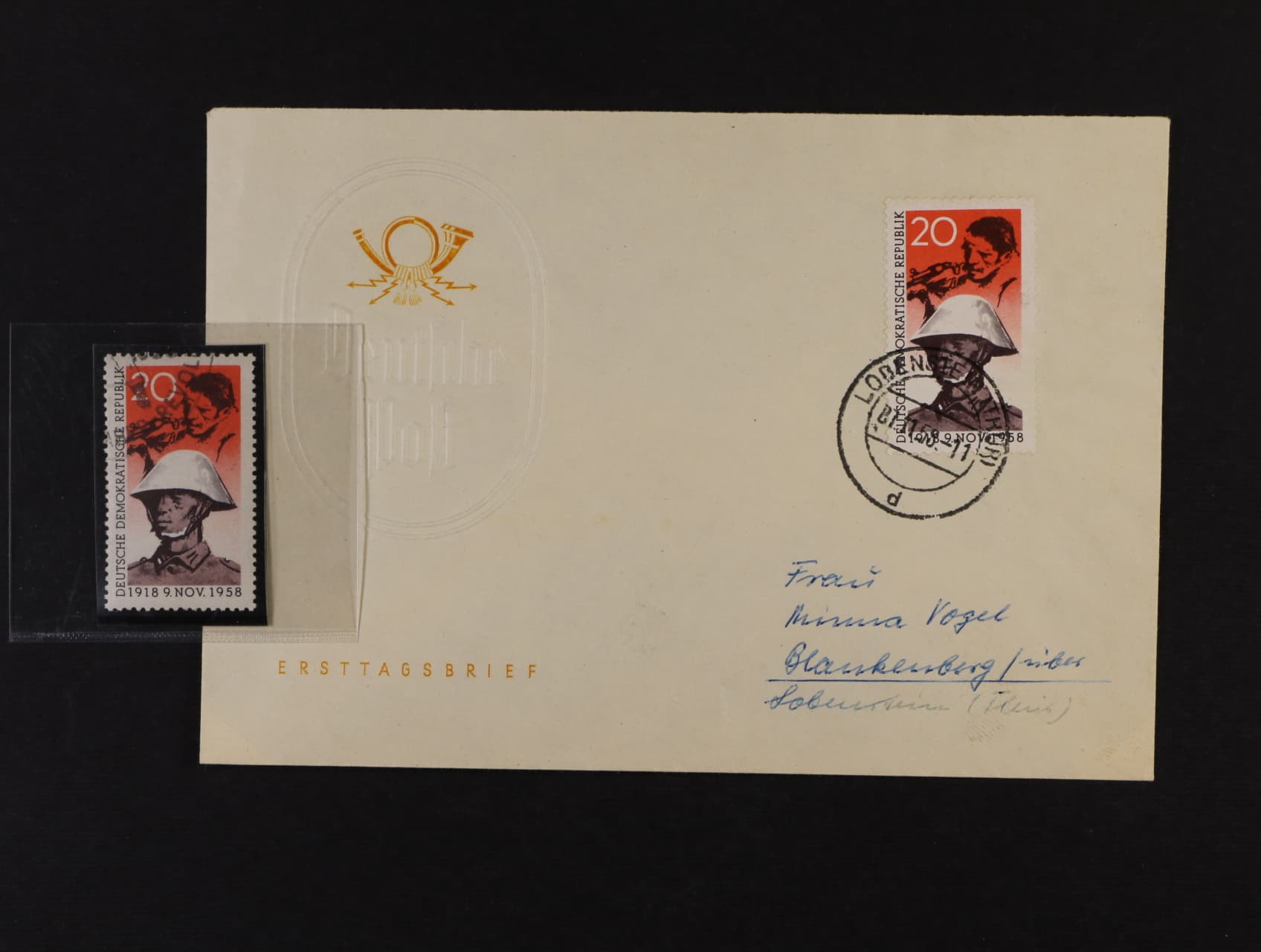 zn. Mi. č. 662 s pam. raz. + FDC