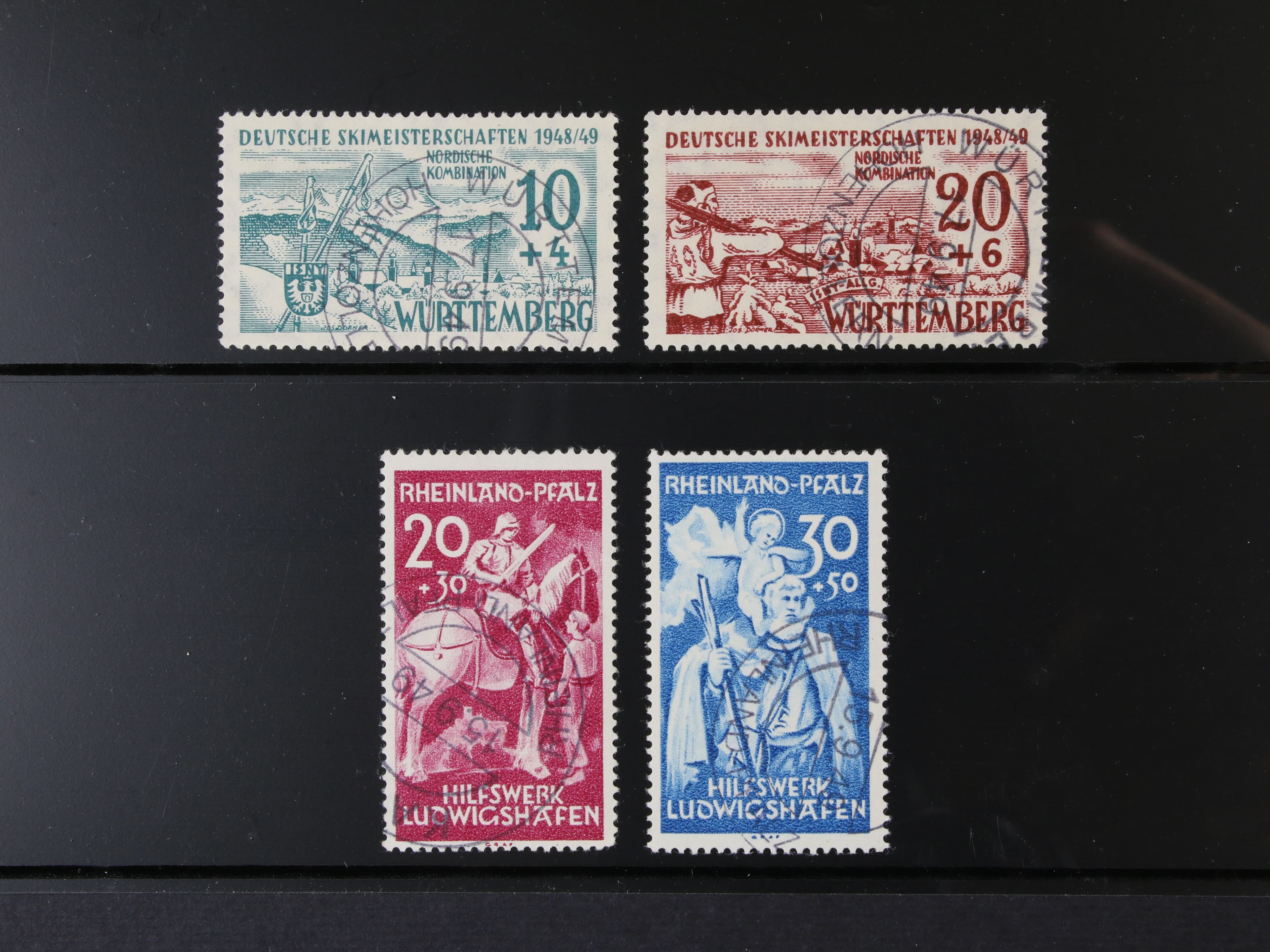 Francouzská - Rheinland - Pfalz - zn. Mi. č. 30 - 31, Würtenberg - zn. Mi. č. 38 - 39, 210 EUR