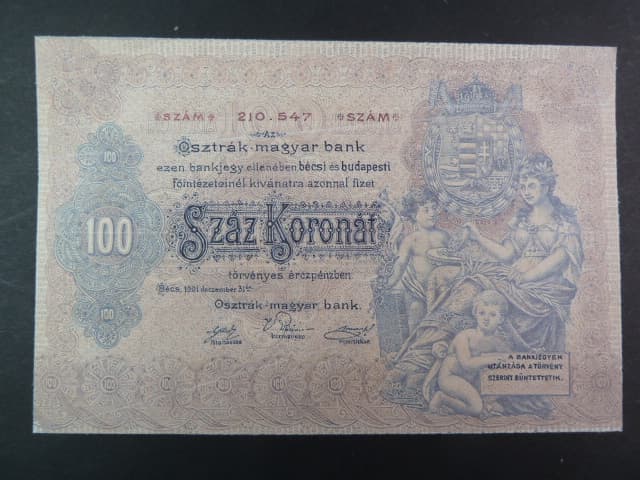 100 K 1901, nepřijatý návrh, jednostranná