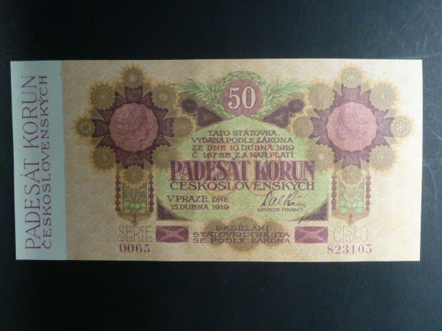 50 Kč 1919, oboustranná