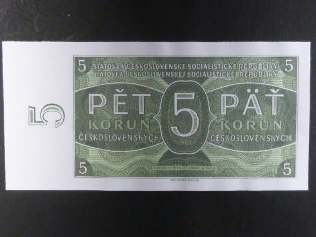 5 Kčs 1967, nevydaná, oboustranná