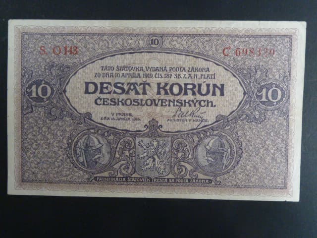 10 Kč 1919 série O 143