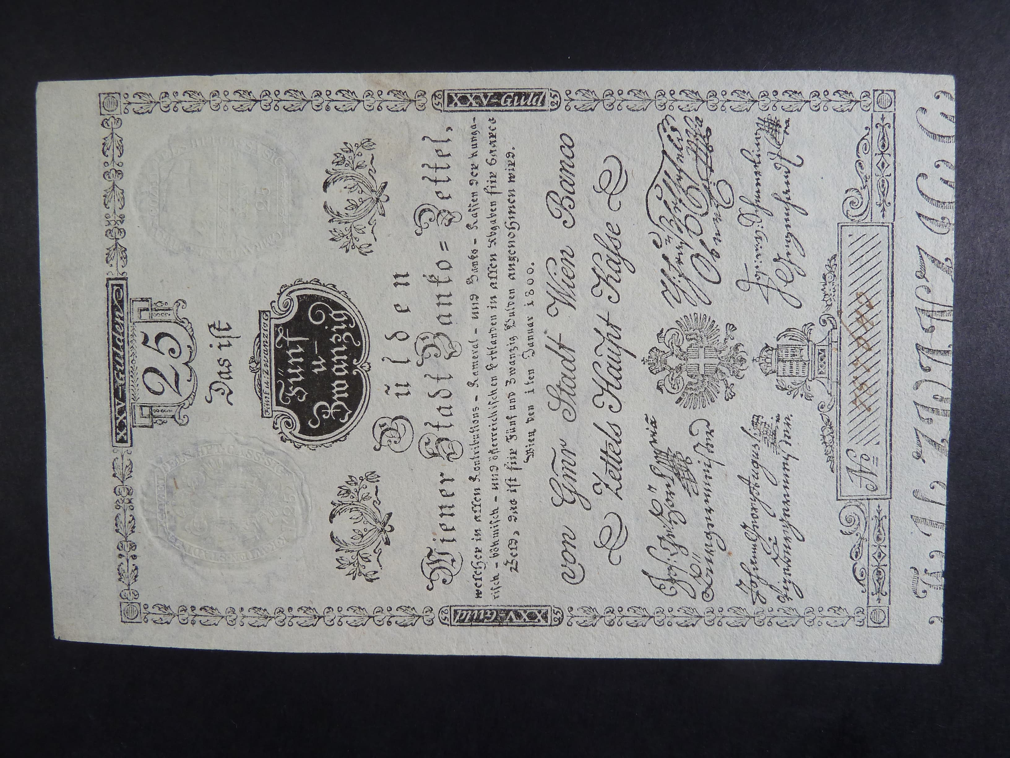 25 Gulden 1.1.1800, Ri. 34, Pi. A33