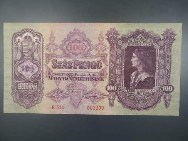 Maďarsko, 100 Pengö 1930 série E 289, Ba. H10a
