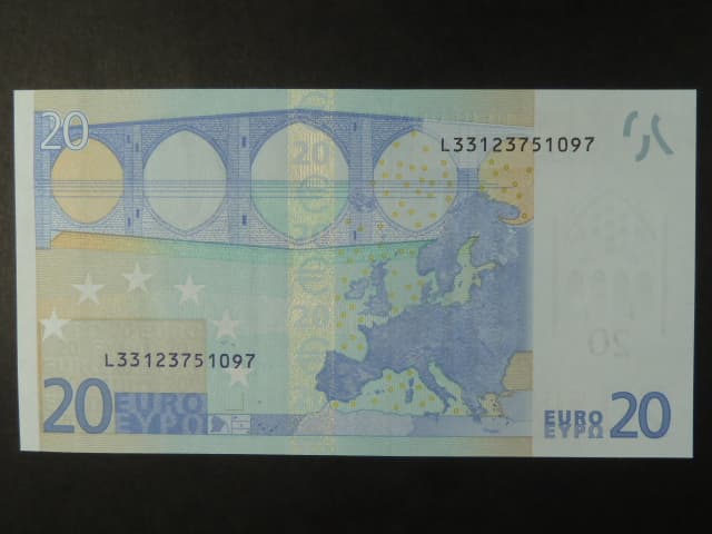 20 Euro 2002 s.L, Finsko, podpis Jeana-Clauda Tricheta, G012 tiskárna Koninklijke Joh. Enschedé, Holandsko
