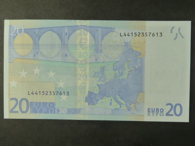 20 Euro 2002 s.L, Finsko, podpis Jeana-Clauda Tricheta, R030 tiskárna Bundesdruckerei, Německo
