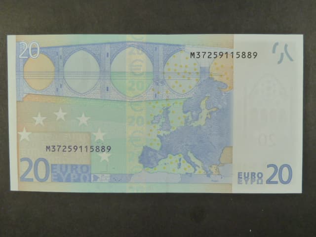 20 Euro 2002 s.M, Portugalsko, podpis Jeana-Clauda Tricheta, U011 tiskárna Valora - Banco de Portugalsko, Portugalsko