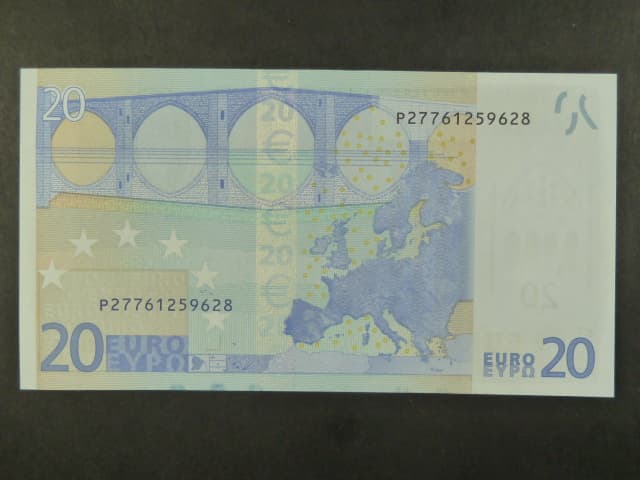 20 Euro 2002 s.P, Holandsko, podpis Mario Draghi, R015 tiskárna Bundesdruckerei, Německo