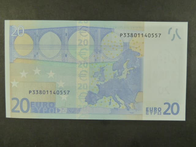 20 Euro 2002 s.P, Holandsko, podpis Mario Draghi, R018 tiskárna Bundesdruckerei, Německo