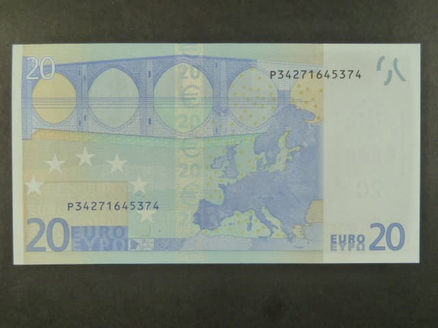 20 Euro 2002 s.P, Holandsko, podpis Mario Draghi, R021 tiskárna Bundesdruckerei, Německo
