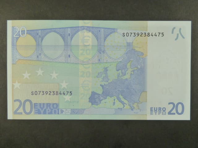 20 Euro 2002 s.S, Itálie, podpis Willema F. Duisenberga, J005 tiskárna Istituto Poligrafico e Zecca dello Stato, Itálie