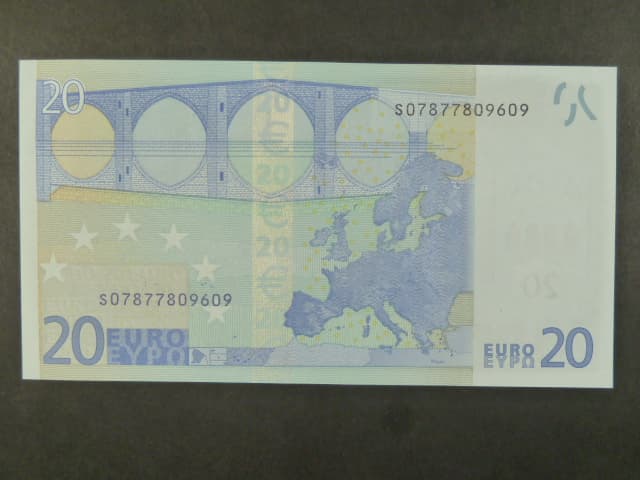 20 Euro 2002 s.S, Itálie, podpis Willema F. Duisenberga, J006 tiskárna Istituto Poligrafico e Zecca dello Stato, Itálie