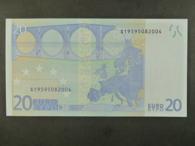 20 Euro 2002 s.S, Itálie, podpis Jeana-Clauda Tricheta, J016 tiskárna Istituto Poligrafico e Zecca dello Stato, Itálie