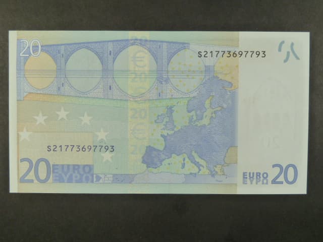 20 Euro 2002 s.S, Itálie, podpis Jeana-Clauda Tricheta, J020 tiskárna Istituto Poligrafico e Zecca dello Stato, Itálie