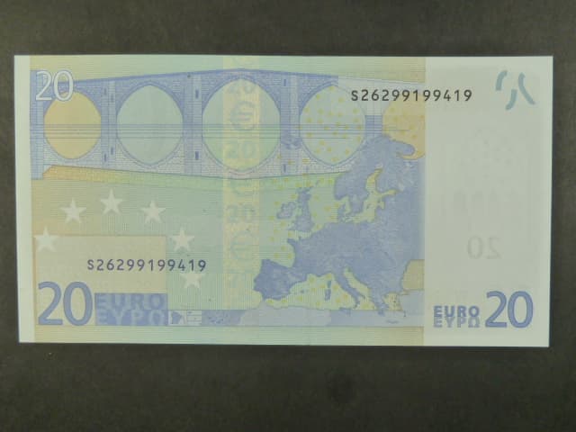 20 Euro 2002 s.S, Itálie, podpis Jeana-Clauda Tricheta, J024 tiskárna Istituto Poligrafico e Zecca dello Stato, Itálie