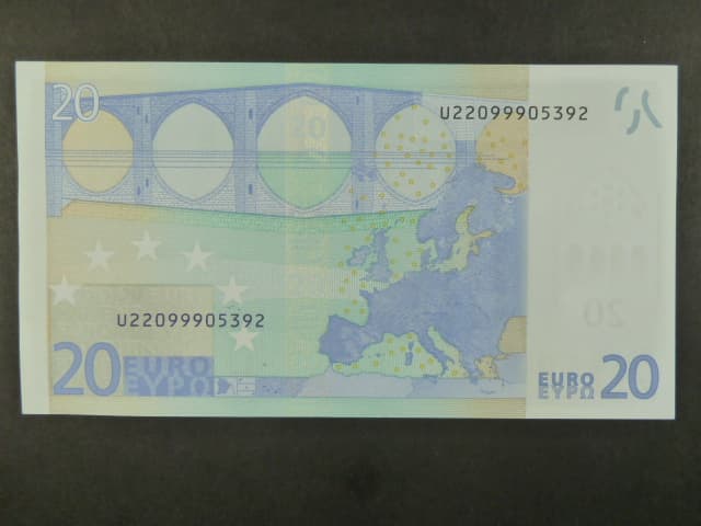 20 Euro 2002 s.U, Francie, podpis Willema F. Duisenberga, L004 tiskárna Banque de France, Francie