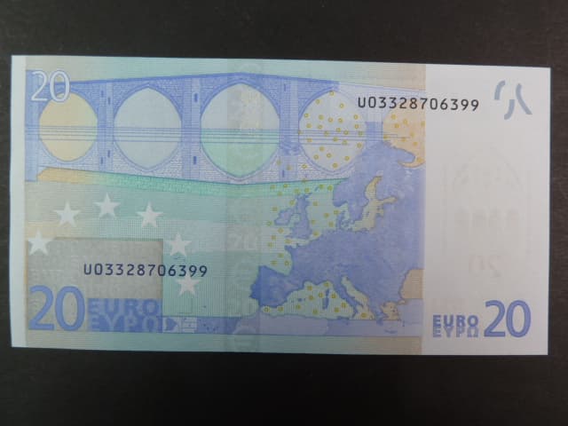 20 Euro 2002 s.U, Francie, podpis Willema F. Duisenberga, L011 tiskárna Banque de France, Francie