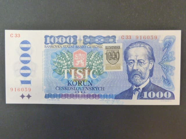 1000 Sk 1985/1993 série C 33, kolek, sériová čísla blíž u sebe
