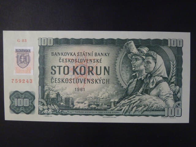 100 Sk 1961/1993 série G 83, kolek, II.vydání číslovač 1c
