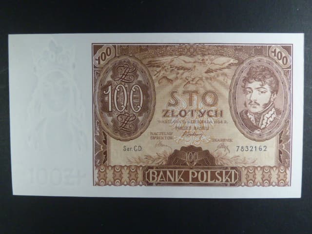 Polsko, 100 Zl 1934 série C.D.
