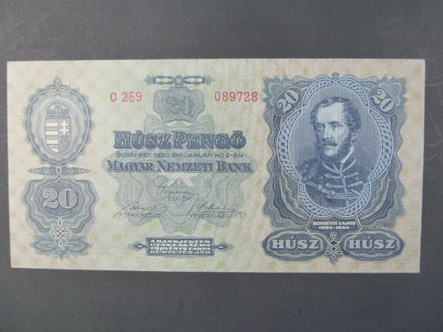 Maďarsko, 20 Pengö 1930 série C 259, Ba. H7