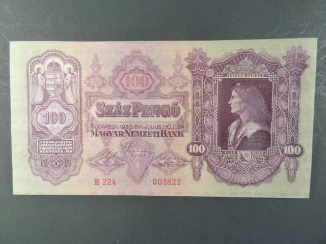 Maďarsko, 100 Pengö 1930 série E* 018 Szálasiho vydání, Ba. H 10b